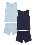 Copenhagen Colors Rib Jersey 2Pack Tank-Top & Boxershorts Blå