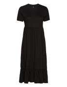 ONLY Onlmay Life S/S Peplum Calf Dress Jrs Svart