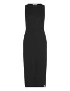 Calvin Klein Jeans Seaming Long Rib Dress Svart