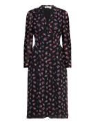 Diane Von Furstenberg Dvf Tied Erica L/S Midi Dress Svart