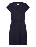 GANT Linen Blend Dress Marinblå