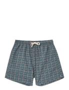 Pompeii Micro Paisley Swim Trunks Grön