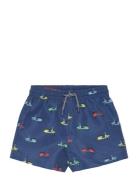 Mango Scooter Print Swimming Trunk Marinblå