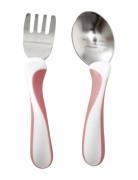 Bambino My First! Fork & Spoon Cerise Home Meal Time Cutlery Pink Bamb...