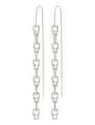 Pilgrim Live Recycled Chain Earrings Silver