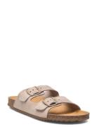 Mango Buckle Leather Sandals Brun