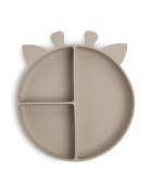 Nuuroo Orla Silic Divided Plate Giraffe Beige