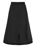 Malina Hayden Pleated Wide Organza Midi Skirt Svart