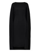 Malina Norah Cape Detail Midi Dress Svart