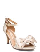 Bianco Biaadore Bow Sandal Satin Kräm