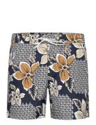 J. Lindeberg Banks Floral Swim Trunks Marinblå