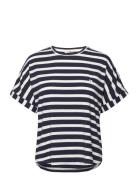 Missya Softness Stripe Ss T-Shirt Marinblå