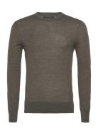 AllSaints Mode Merino Crew Khaki Green