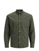 Jack & J S Jjeoxford Shirt Ls Noos Grön