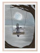 Swinging In The Moonlight Home Kids Decor Posters & Frames Posters Mul...
