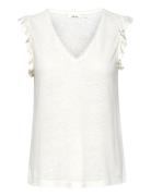 Cream Crluna Jersey T-Shirt Vit