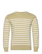 Armor Lux Striped Mariner Sweater "Groix" Khaki Green