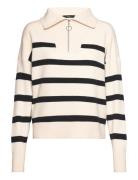 Vero Moda Vmsaba Stripe Ls Highneck Blouse Ga Noos Beige