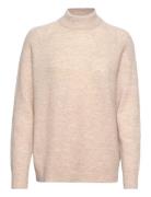 Selected Femme Slflulu Ls Knit High Neck B Beige