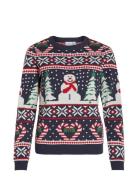 Vila Vianna L/S Snowman Christmas Knit Top/Ka Multi/patterned