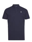 G-Star RAW Dunda Slim Polo S\S Marinblå