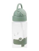 D By Deer Straw Bottle Croco Green 350 Ml Grön