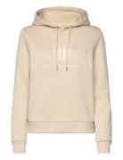 GANT Reg Tonal Shield Hoodie Beige