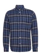 Knowledge Cotton Apparel Relaxed Checked Shirt - Gots/Vegan Marinblå