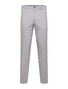 Selected Homme Slhslim-Liam Lt Grey Chk Trs Flex B Noos Grå