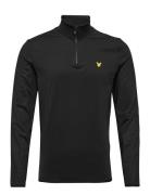 Lyle & Scott Sport Tech 1/4 Zip Midlayer Svart