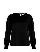 Vila Viellette O-Neck L/S Top/Su - Noos Svart