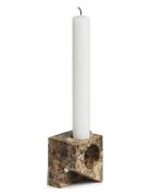 WOUD Jeu De Dés 2 Candle Holder Brun