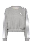 Adidas Sportswear Essentials 3-Stripes Crop Sweatshirt Grå