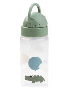 D By Deer Straw Bottle Happy Clouds Green 350 Ml Grön
