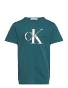 Calvin Klein Ck Monogram Ss T-Shirt Grön