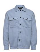 ONLY & SONS Onsash Ovr Woolen Look Pkt Ls Shirt Bp Blå