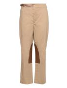 Lauren Ralph Lauren Leather-Trim Stretch Sateen Jodhpur Trou Beige