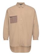 Vero Moda Vmsadie Ls Over D Cargo Shirt Beige