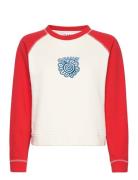 Ganni Isoli Raglan Contrast Sleeve Sweatshirt Vit