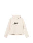 Cuera Cropped Merch Hoodie Kräm