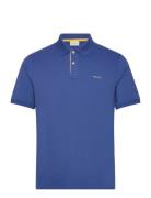 GANT Reg Contrast Pique Ss Polo Blå