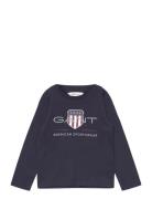 GANT Archive Shield Ls T-Shirt Blå