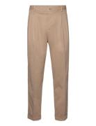 GANT Relaxed Tapered Cotton Suit Pants Beige