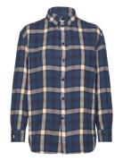 Polo Ralph Lauren Over Fit Plaid Cotton Twill Shirt Blå