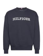 Tommy Hilfiger Monotype Embro Sweatshirt Marinblå