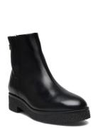 Tommy Hilfiger Crepe Look Ankle Boot Svart