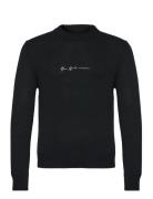 HAN Kjøbenhavn Shadow Script Crewneck Knit Svart