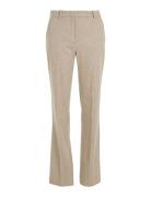 Calvin Klein Flannel Wool Slim Straight Pants Beige