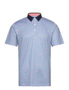 PUMA Golf Pique Gingham Polo Blå