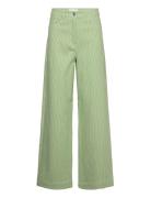 REMAIN Birger Christensen Striped Canvas Pants Grön